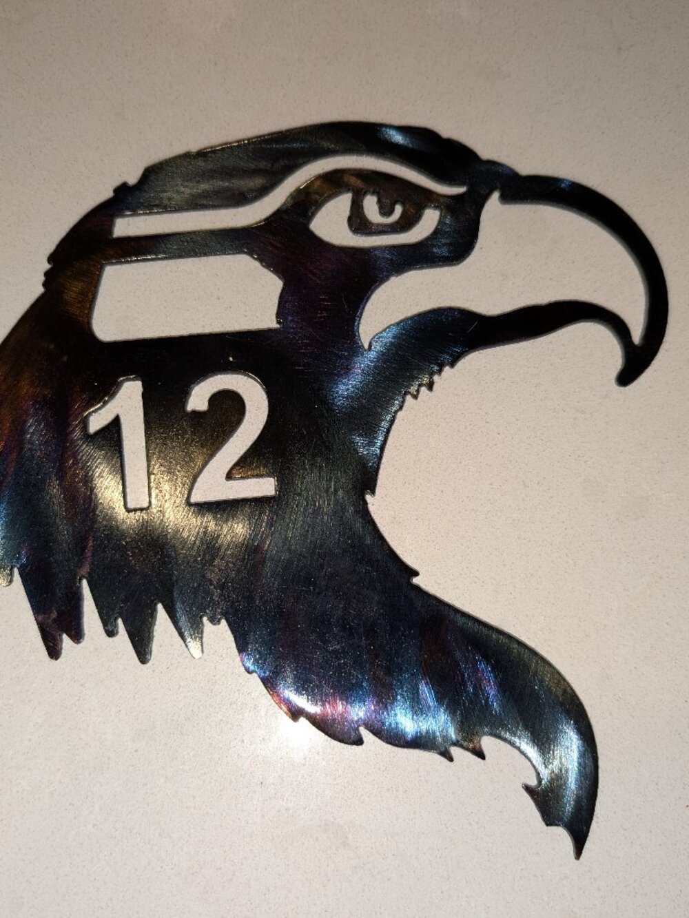 Seahawks 12th Man Die Cut Metallic Medallion